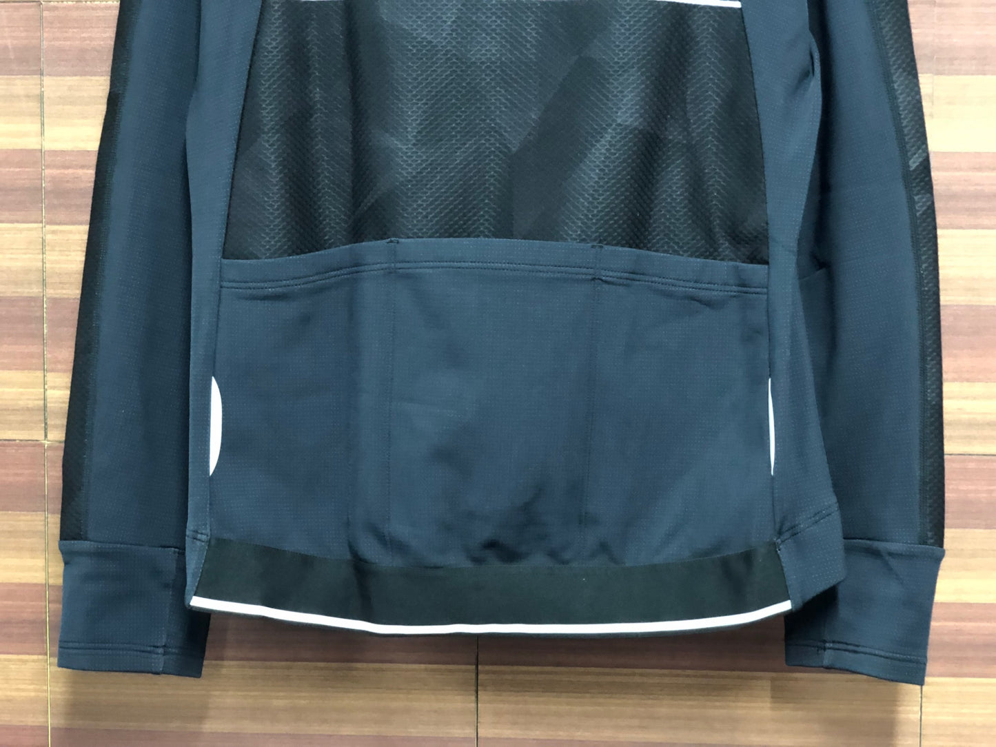 IS295 リオンドカペルミュール Lion de KAPELMUUR 長袖 サイクルジャージ 白 黒 M 裏起毛