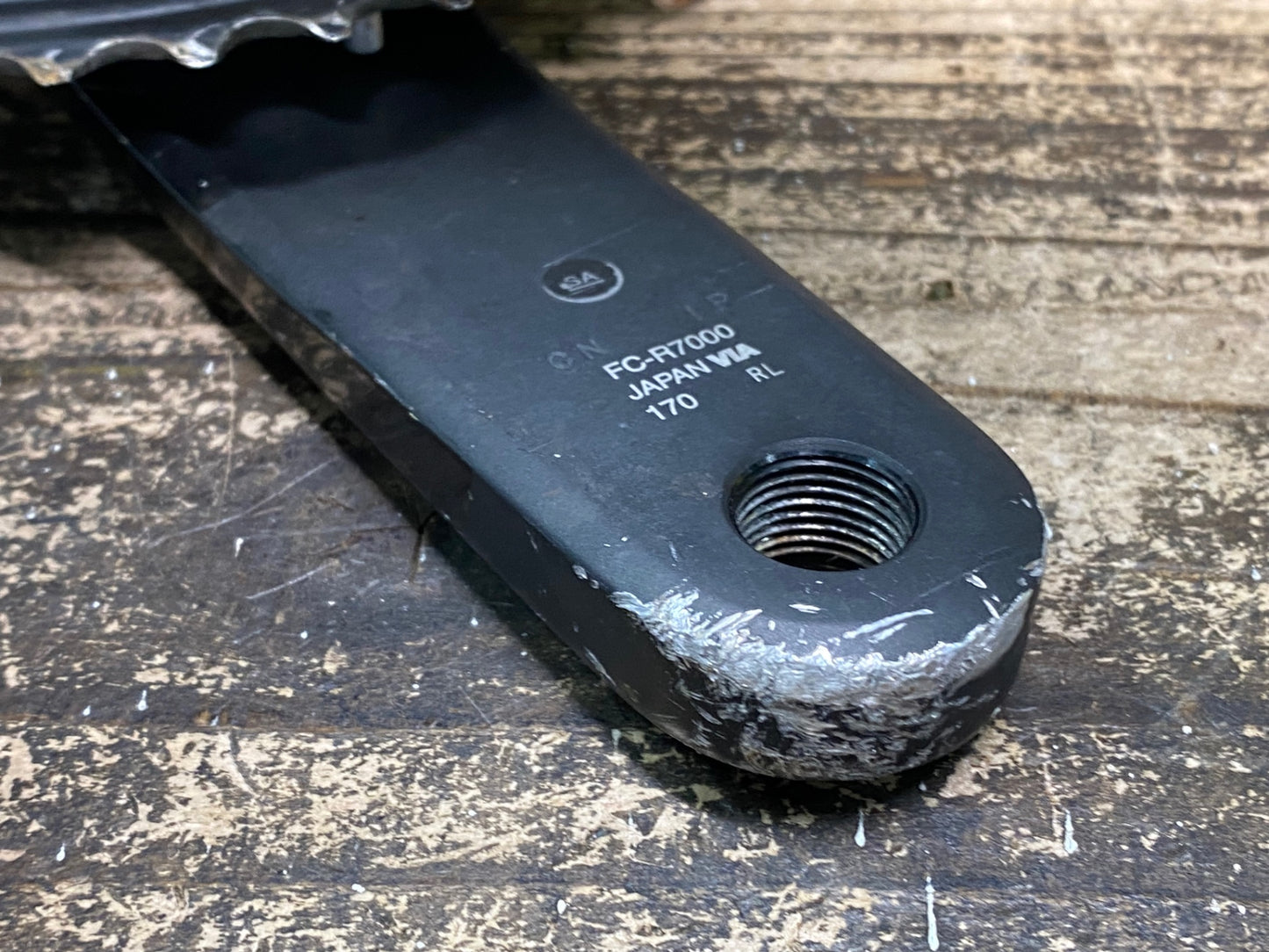 IX299 シマノ SHIMANO 105 FC-R7000 クランクセット 170mm 50/34T ※ガリ傷強,歯の摩耗強の為ジャンク