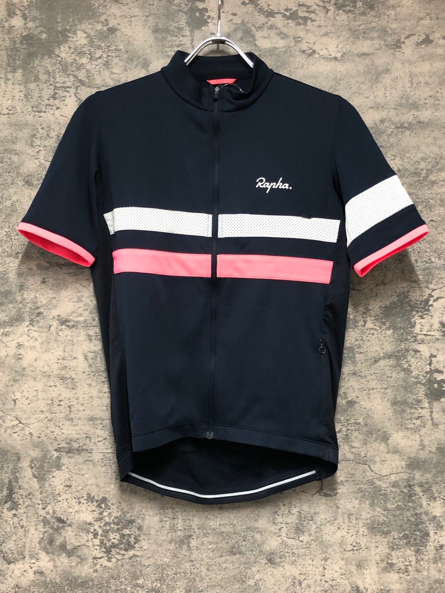 JD068 ラファ Rapha BREVET LIGHTWEIGHT JERSEY 半袖 サイクルジャージ 濃紺 M