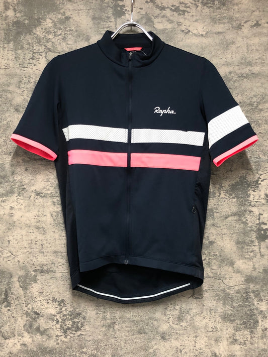 JD068 ラファ Rapha BREVET LIGHTWEIGHT JERSEY 半袖 サイクルジャージ 濃紺 M