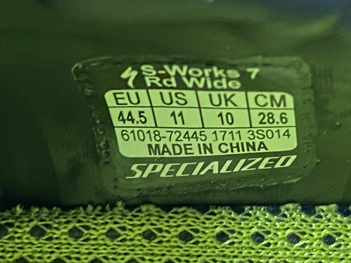 IY415 スペシャライズド SPECIALIZED エスワークス S-WORKS 7 RD ビンディングシューズ 黒 EU44.5