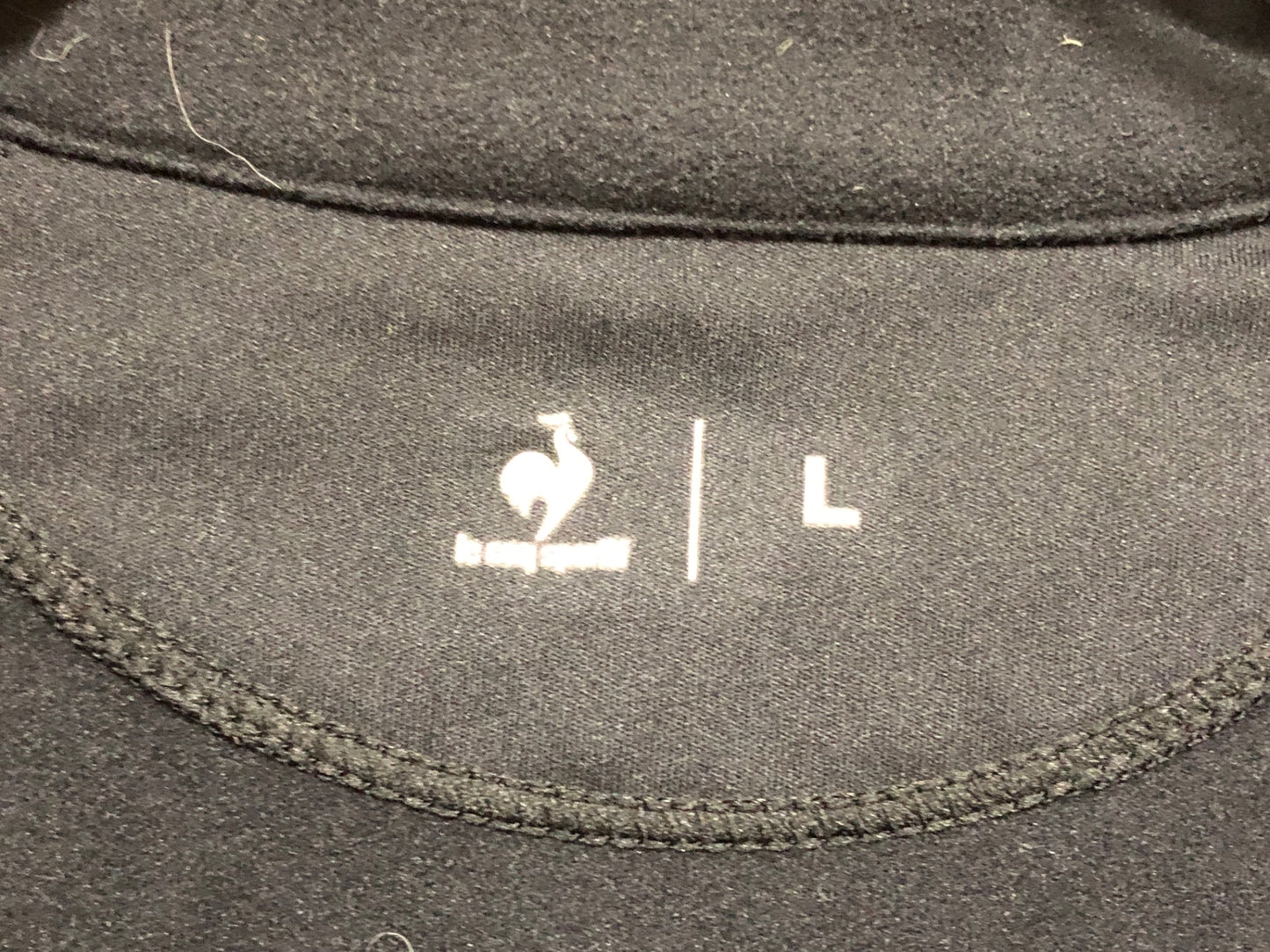 IO090 ルコックスポルティフ le coq sportif 長袖 サイクルジャージ 黒 L 裏起毛