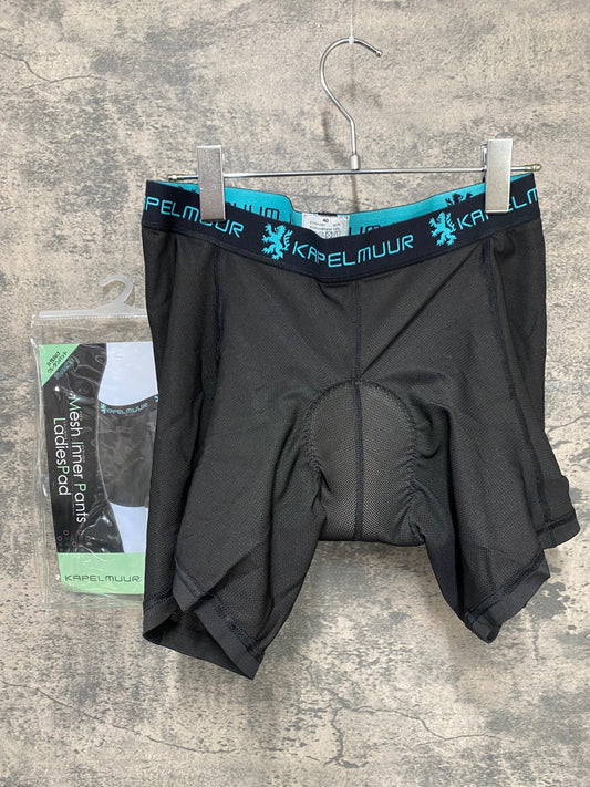 IV943 カペルミュール KAPELMUUR パッド付 インナー ライナーパンツ 黒 レディーズ 40 メッシュ