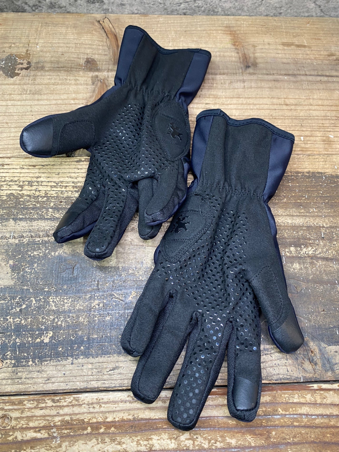 JB081 カペルミュール KAPELMUUR 長指 グローブ 紺 黒 XS 裏起毛