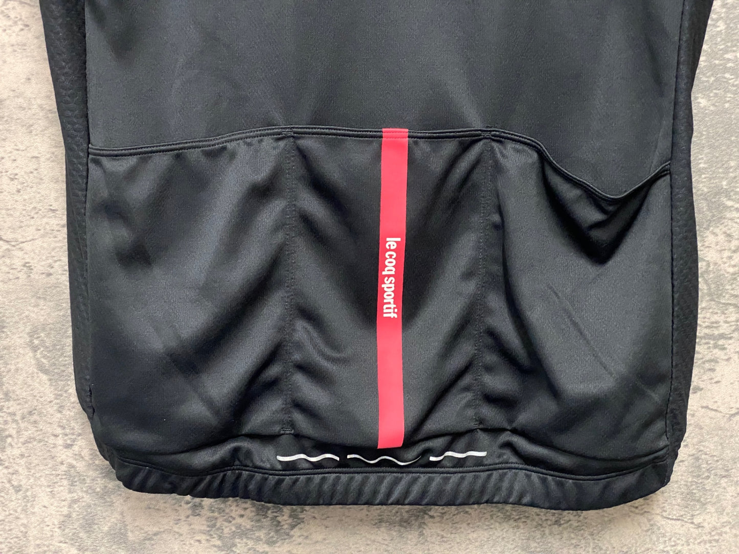 JC108 ルコックスポルティフ le coq sportif 半袖 サイクルジャージ 黒 O