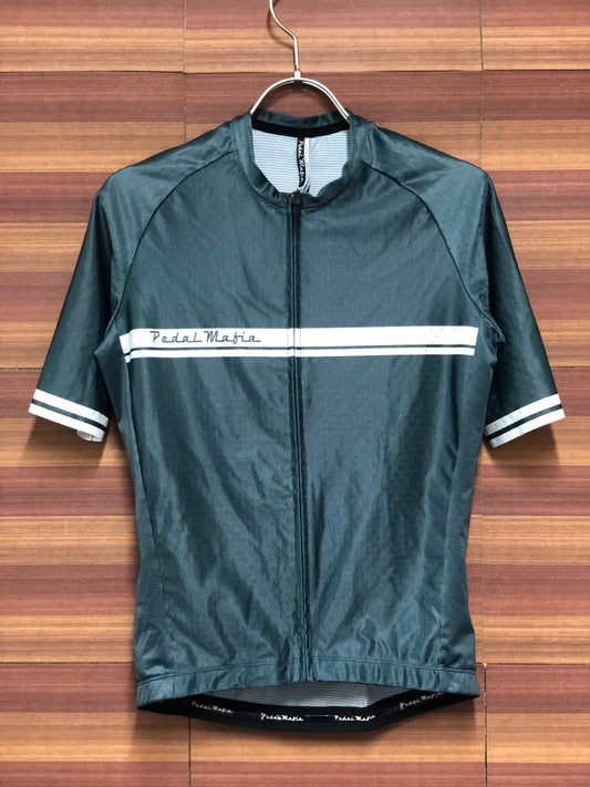 IO303 ペダルマフィア pedalmafia 半袖 サイクルジャージ ターコイズ XS ※小穴