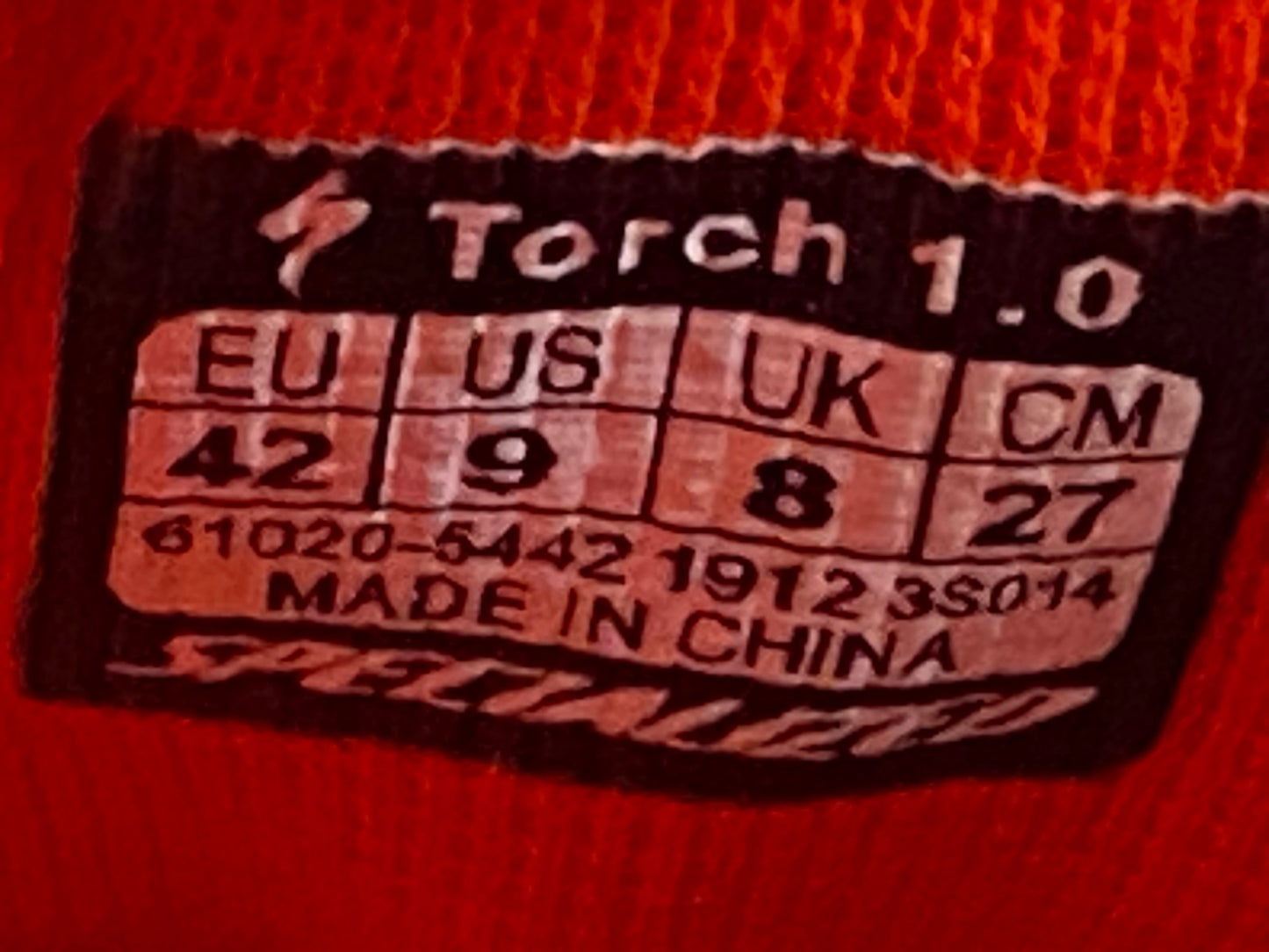 IZ302 スペシャライズド SPECIALIZED Torch1.0 ビンディングシューズ EU42 レッド