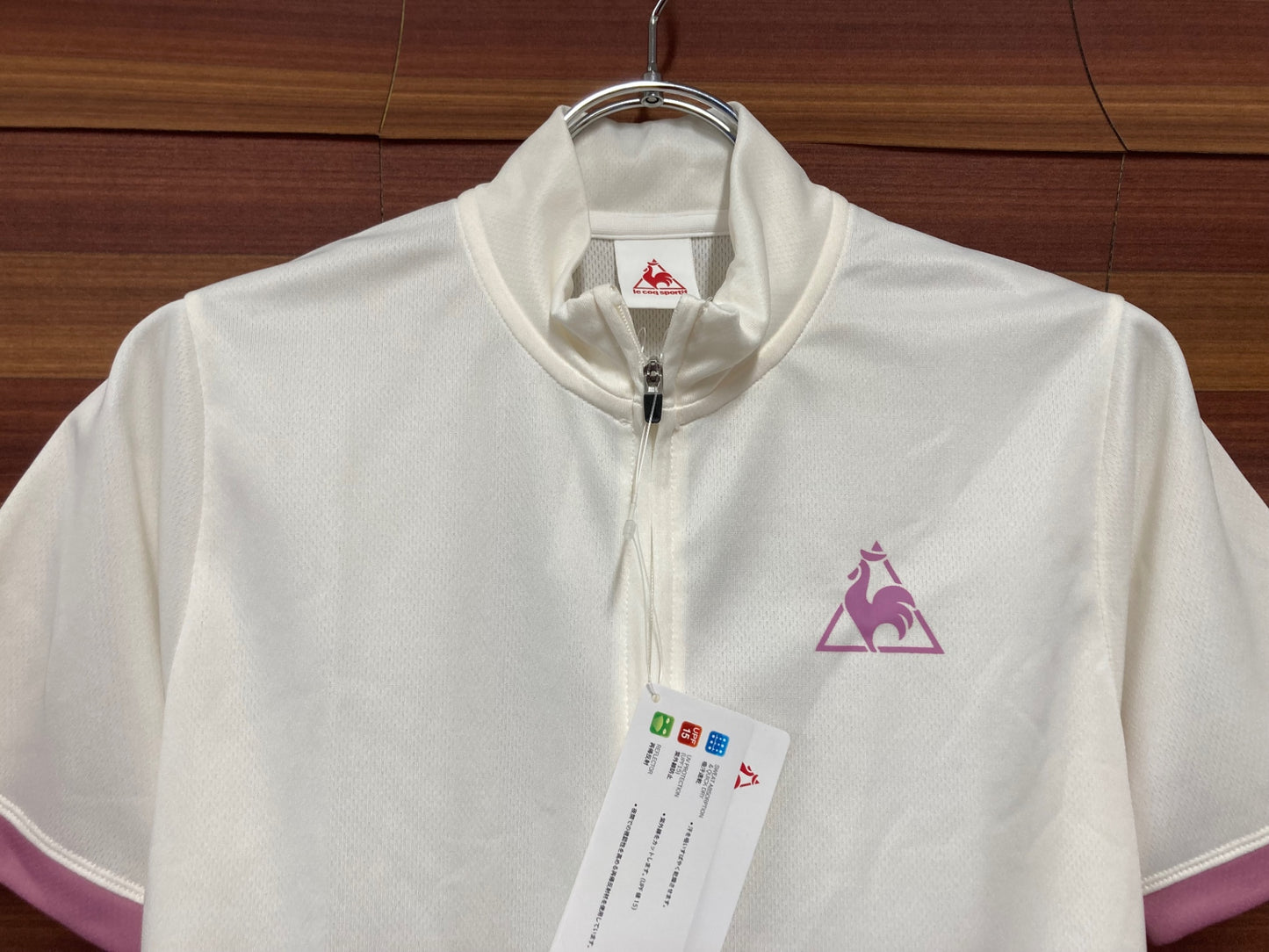 IQ199 ルコックスポルティフ le coq sportif 半袖 サイクルジャージ 白 レディース M