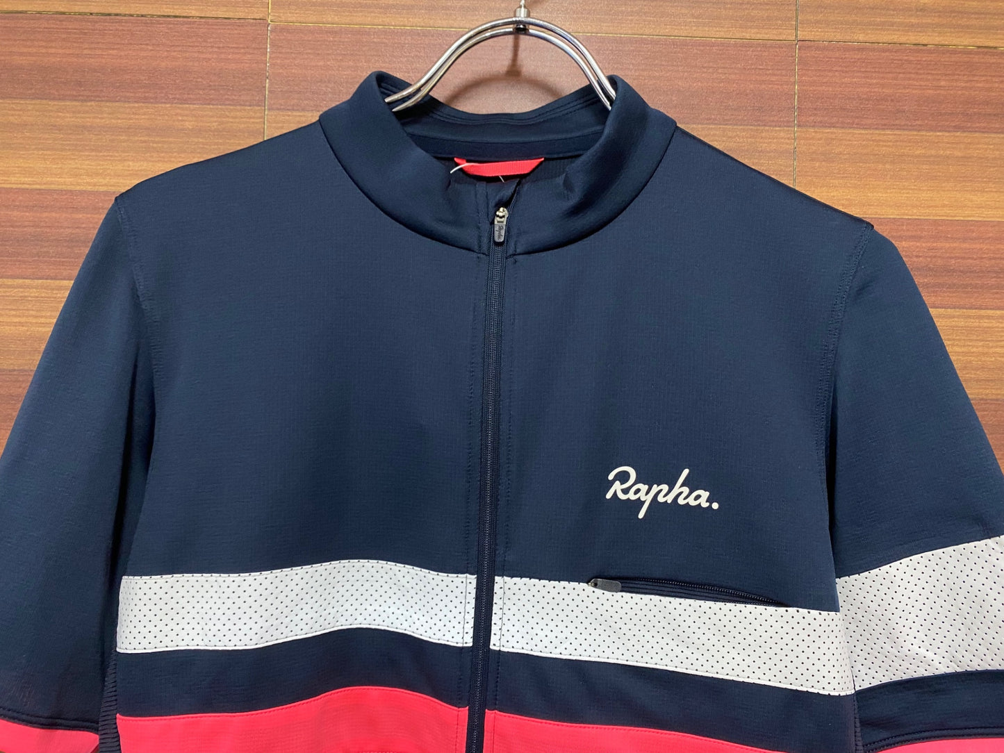 II481 ラファ Rapha BREVET LIGHTWEIGHT JERSEY 半袖 サイクルジャージ 濃紺 M