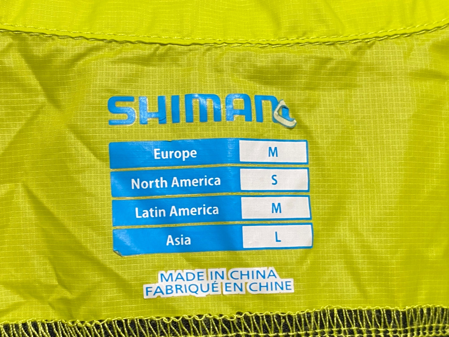 JA632 シマノ SHIMANO ジレ サイクルベスト 黄 L