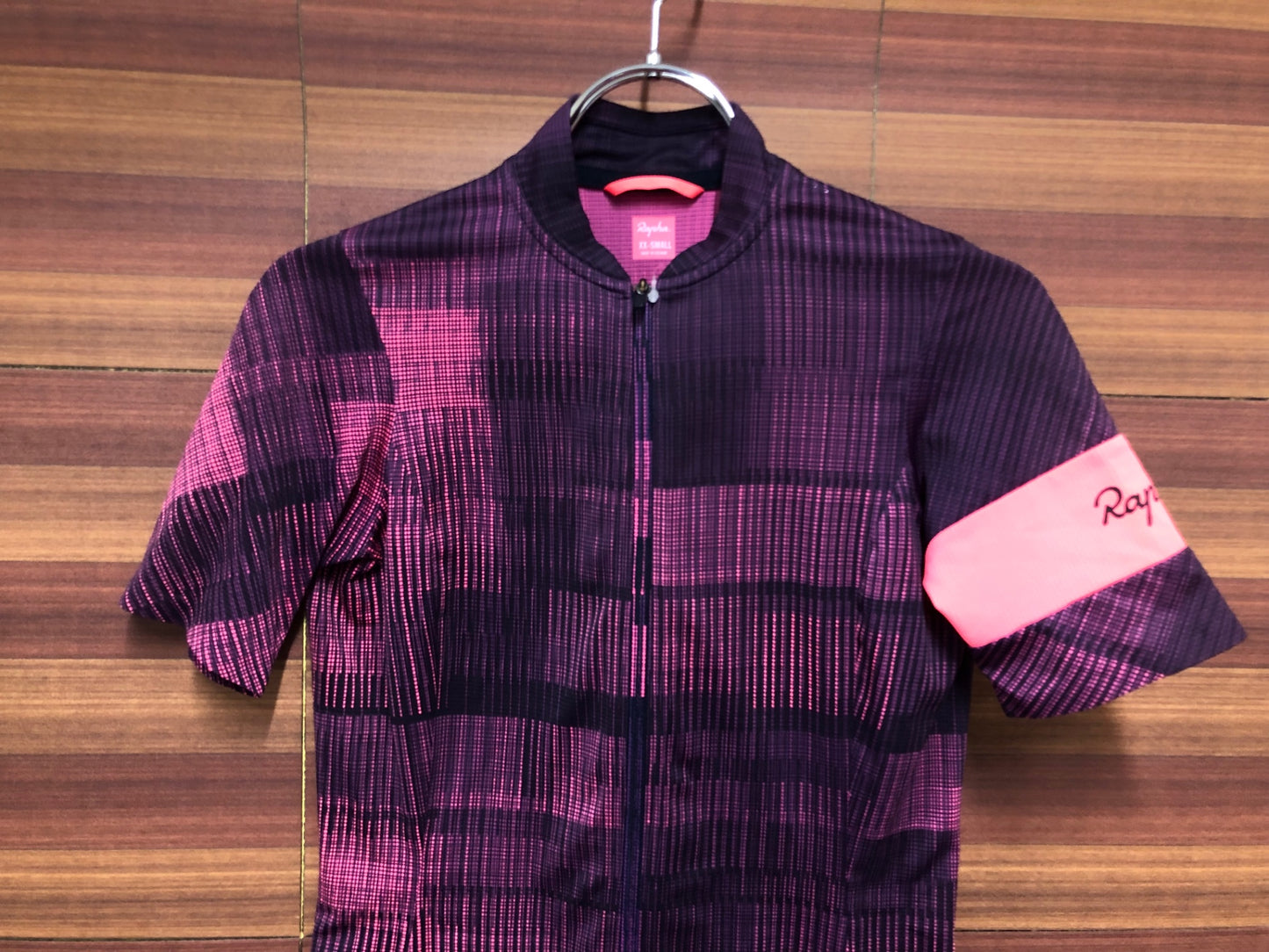 IO943 ラファ Rapha WOMEN'S FLYWEIGHT JERSEY PRINTS 半袖 サイクルジャージ ピンク XXS レディース