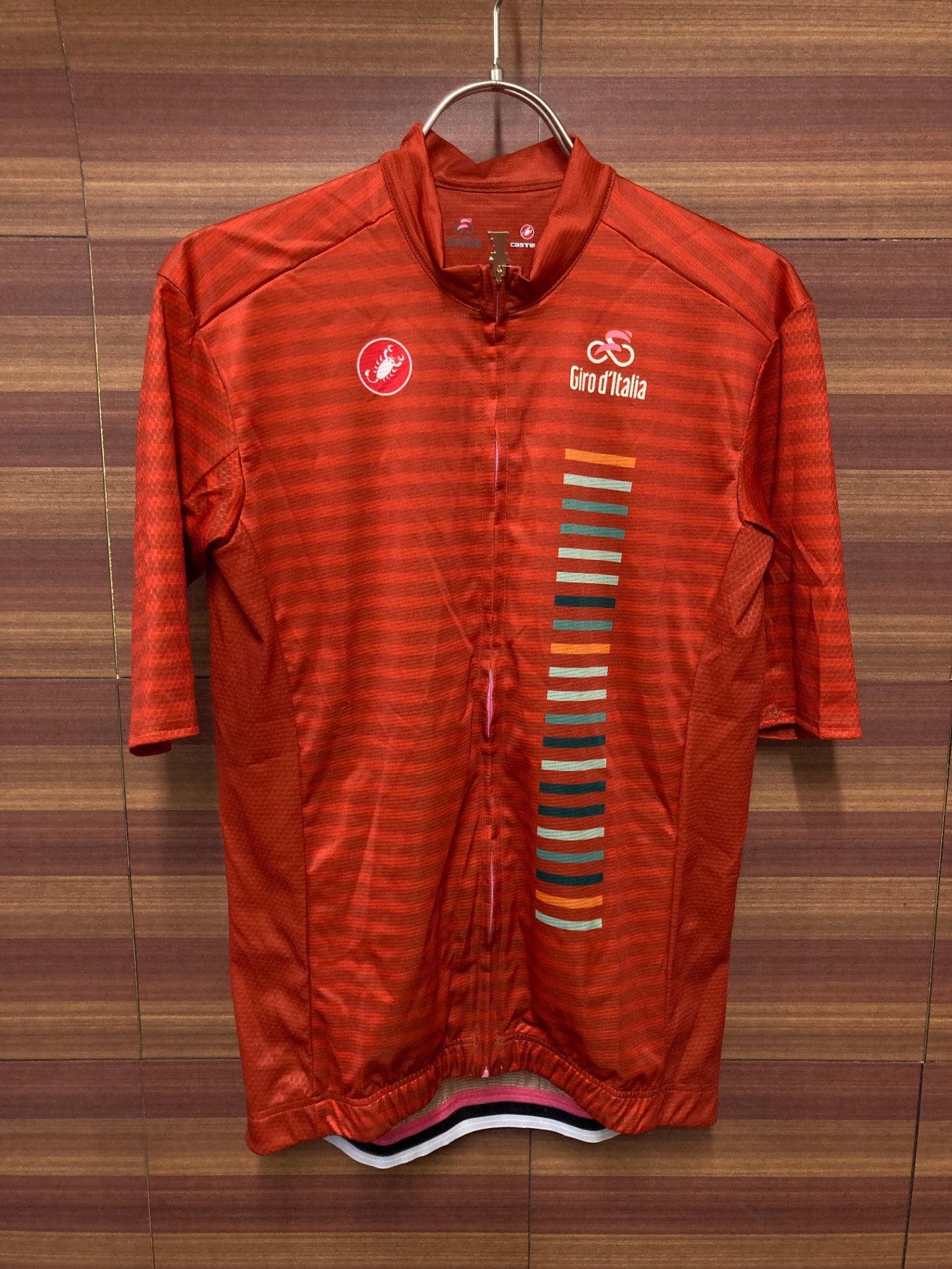 IU814 カステリ CASTELLI 半袖 サイクルジャージ 赤 M Giro d'Italia