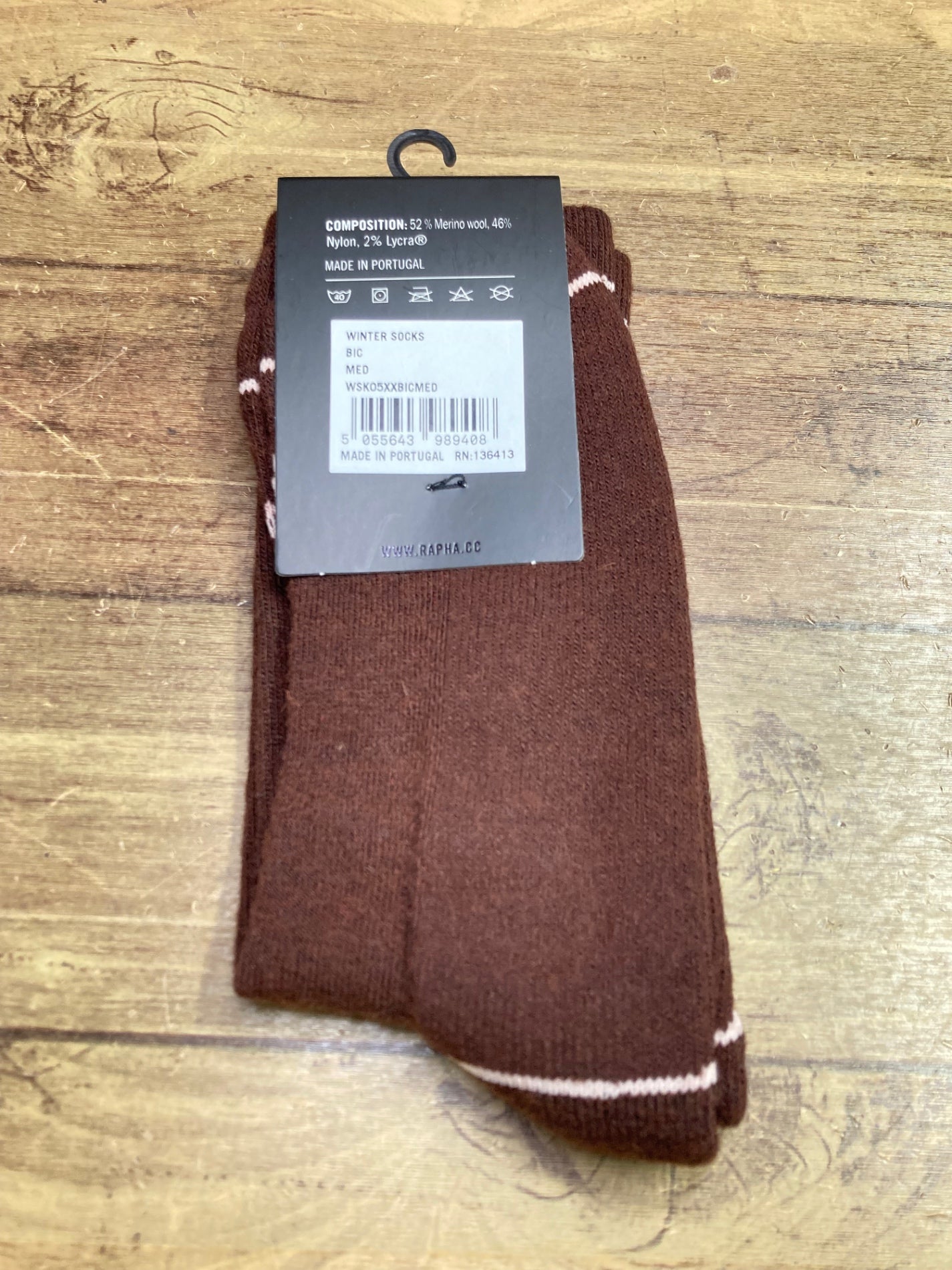 IJ602 ラファ Rapha WINTER SOCKS サイクルソックス バーガンディ M