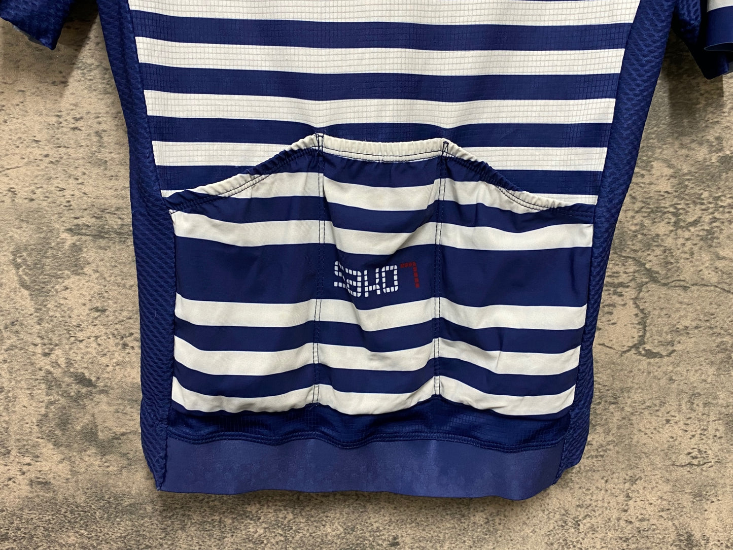 JA541 サコセブン SAKO7 半袖 サイクルジャージ 青 白 S