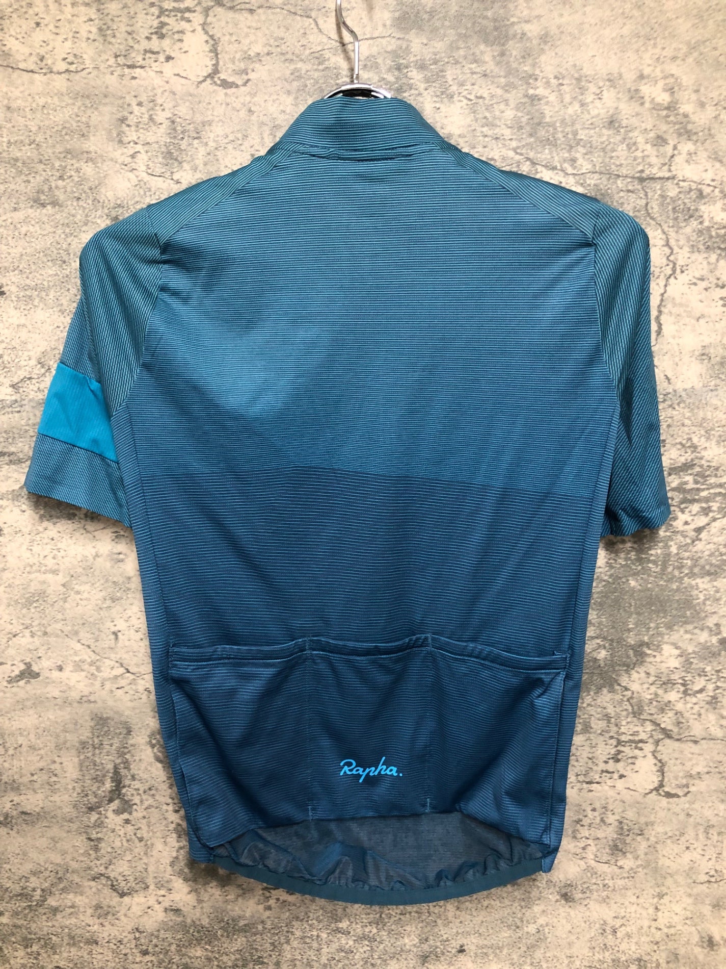 IZ527 ラファ Rapha FLYWEIGHT JERSEY-LINES 半袖 サイクルジャージ ターコイズブルー XS