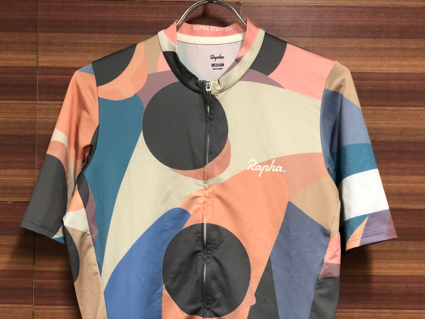 IJ596 ラファ Rapha MIDWEIGHT RACE JERSEY 半袖 サイクルジャージ 総柄 M