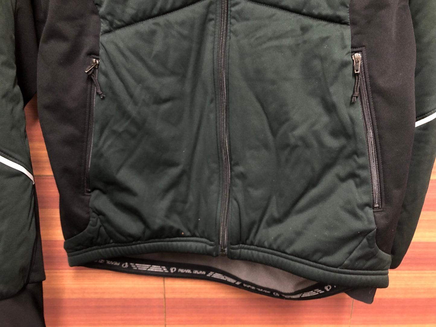 IP134 パールイズミ PEARL iZUMi 長袖 サイクルジャケット 深緑 黒 M 裏起毛