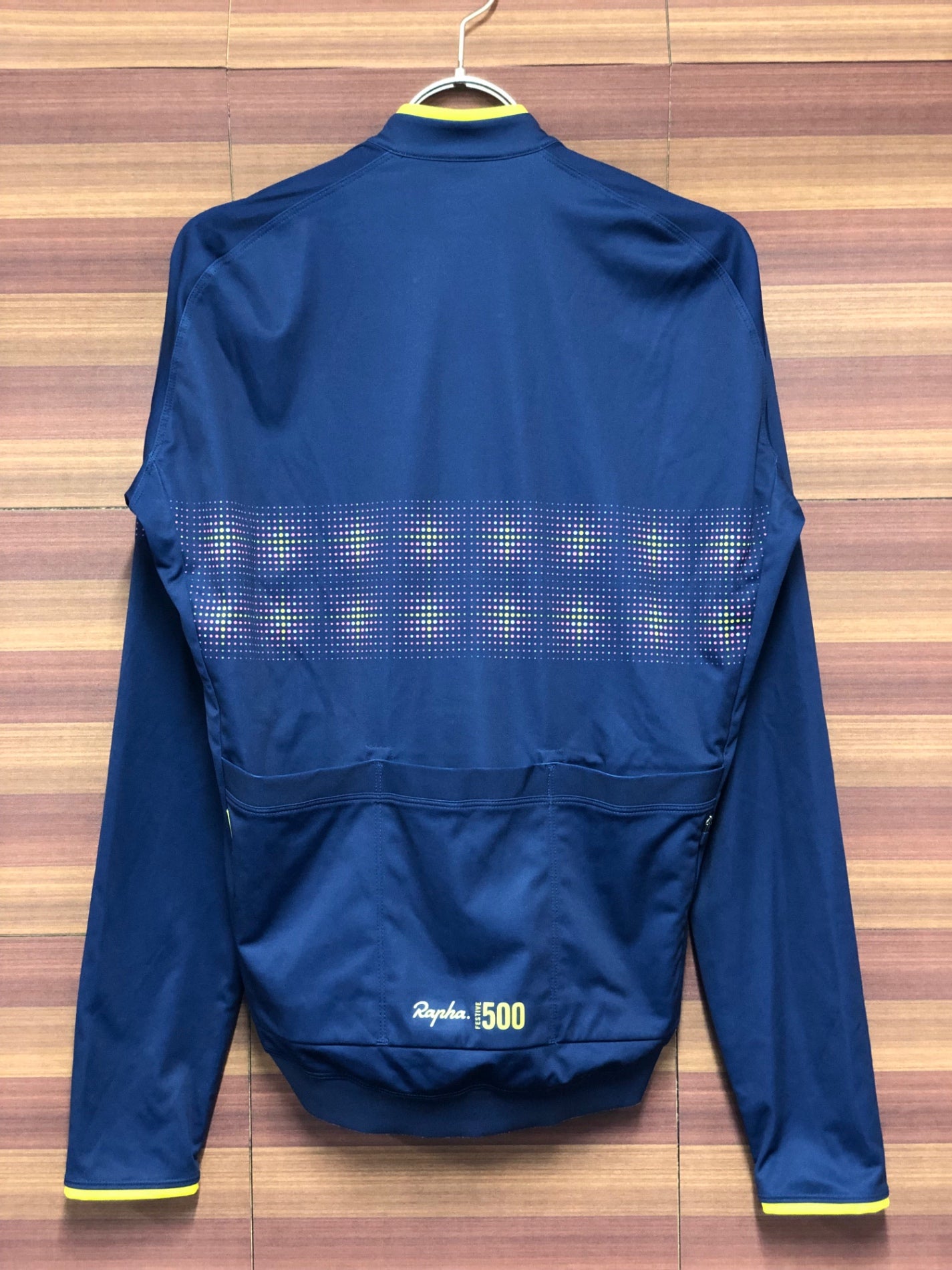 IP667 ラファ RAPHA MEN'S LONG SLEEVE CORE JERSEY 500FESTIVE 長袖 サイクルジャージ 紺 Mサイズ