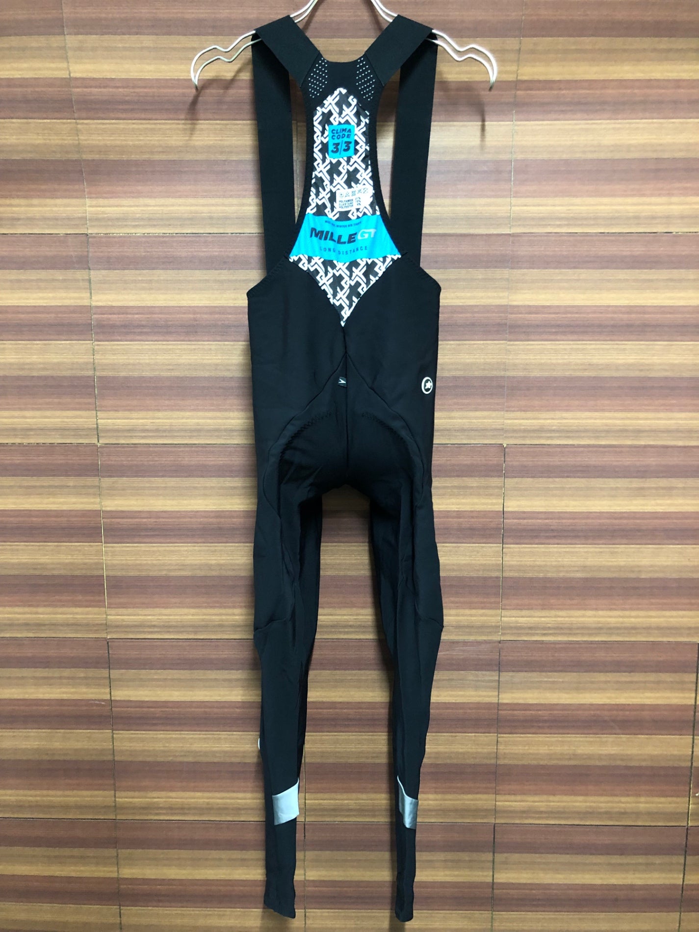 IR648 アソス assos MILLE GT WINTER TIGHTS ビブタイツ 黒 M 裏起毛 パッド擦れ