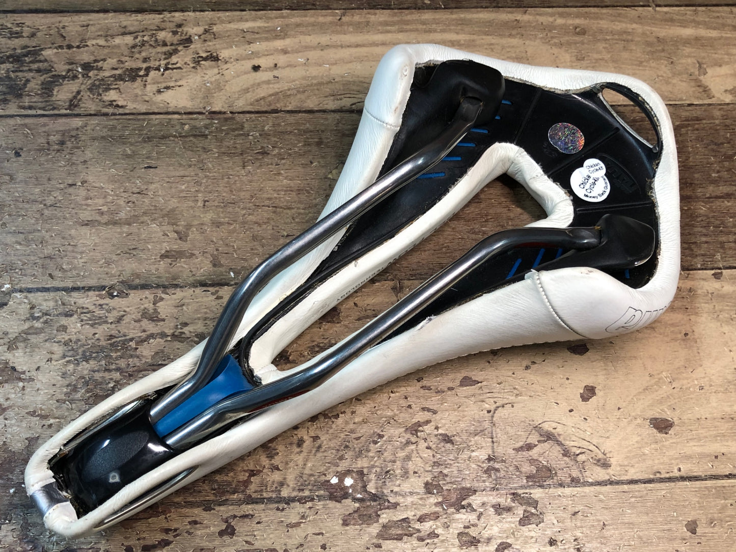 IM566 セライタリア selle italia MAX サドル 白 VANOXレール 汚れ