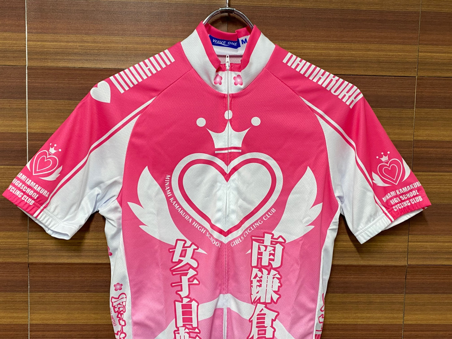 IS002 ウエイブワン WAVE ONE 半袖 サイクルジャージ ピンク M 南鎌倉高校女子自転車部