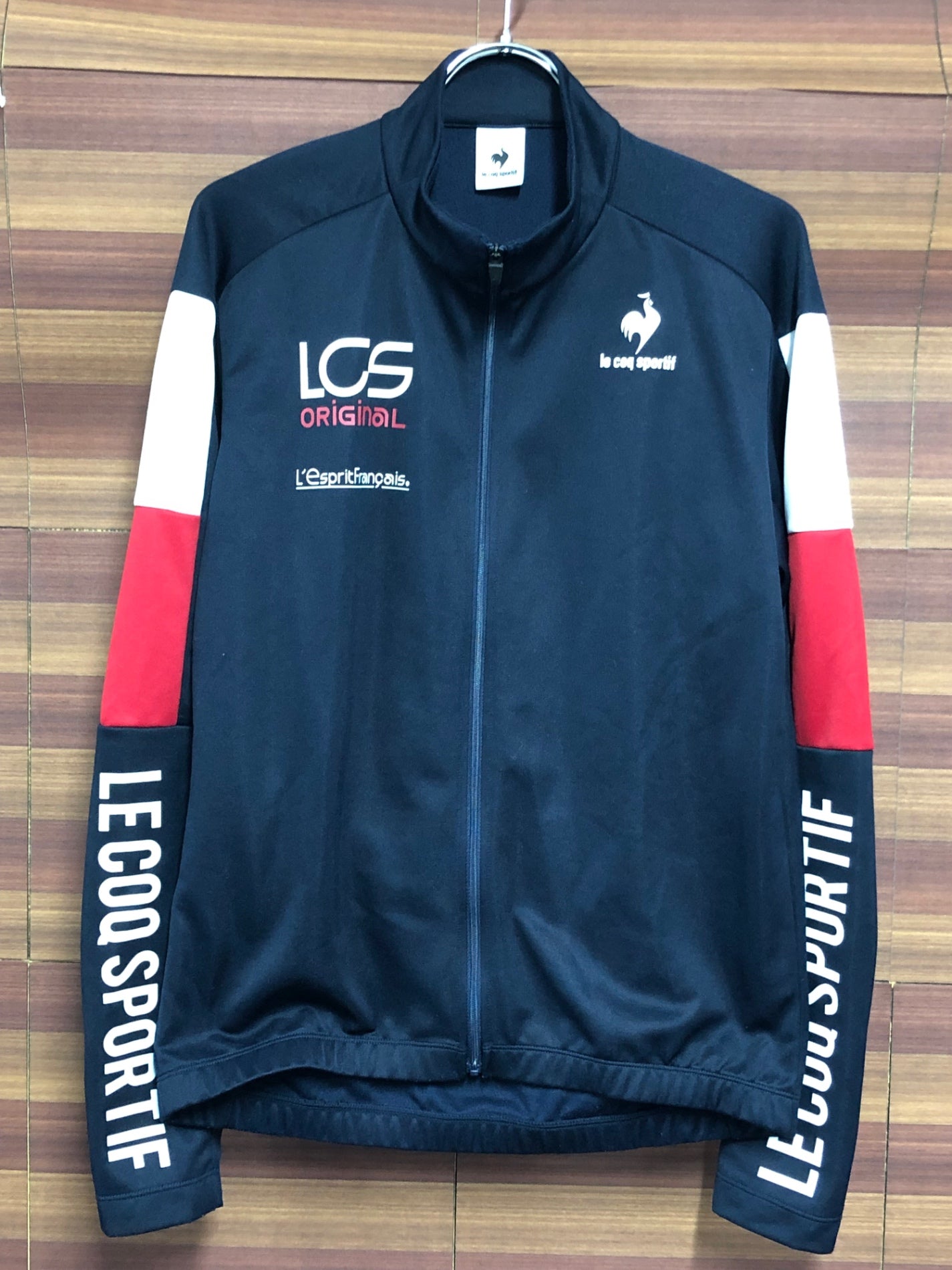 IS430 ルコックスポルティフ le coq sportif 長袖 サイクルジャージ 紺 M