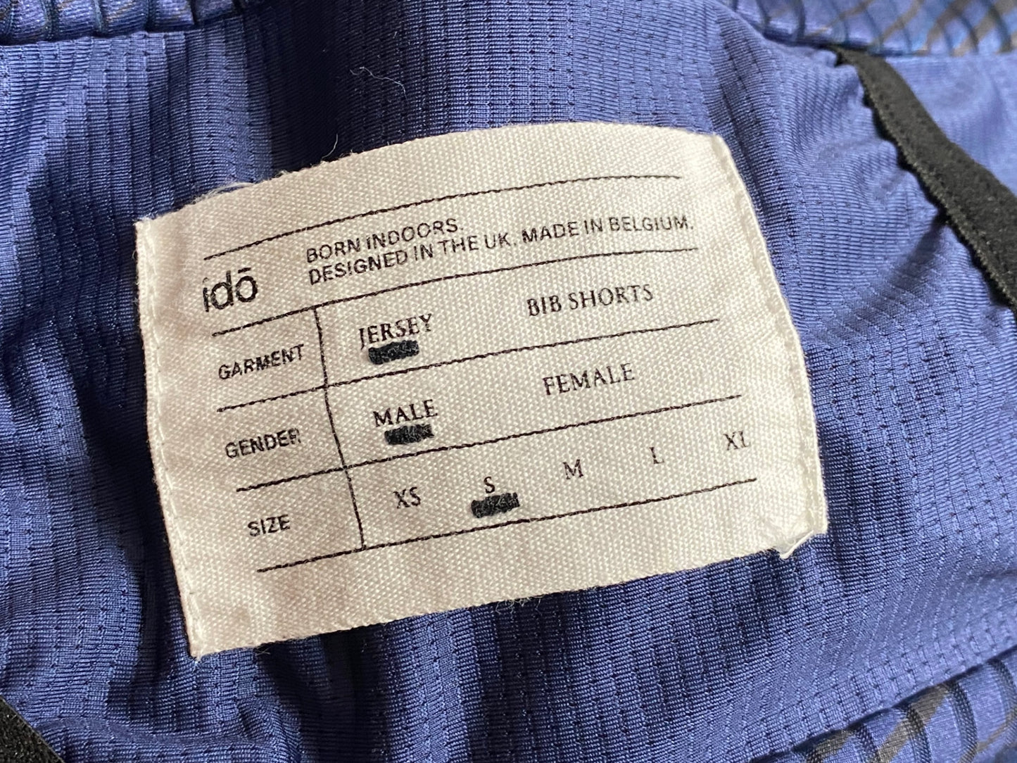 IU269 ido 半袖 サイクルジャージ 紺 S ※インドア用