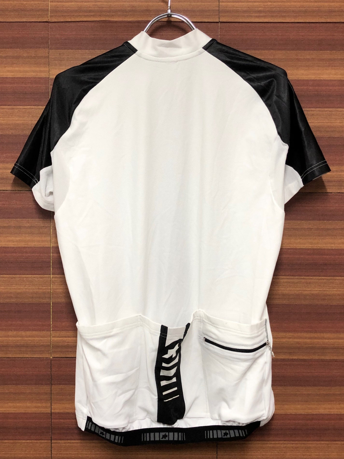 IO896 アソス ASSOS 半袖サイクルジャージ 白黒 Lサイズ