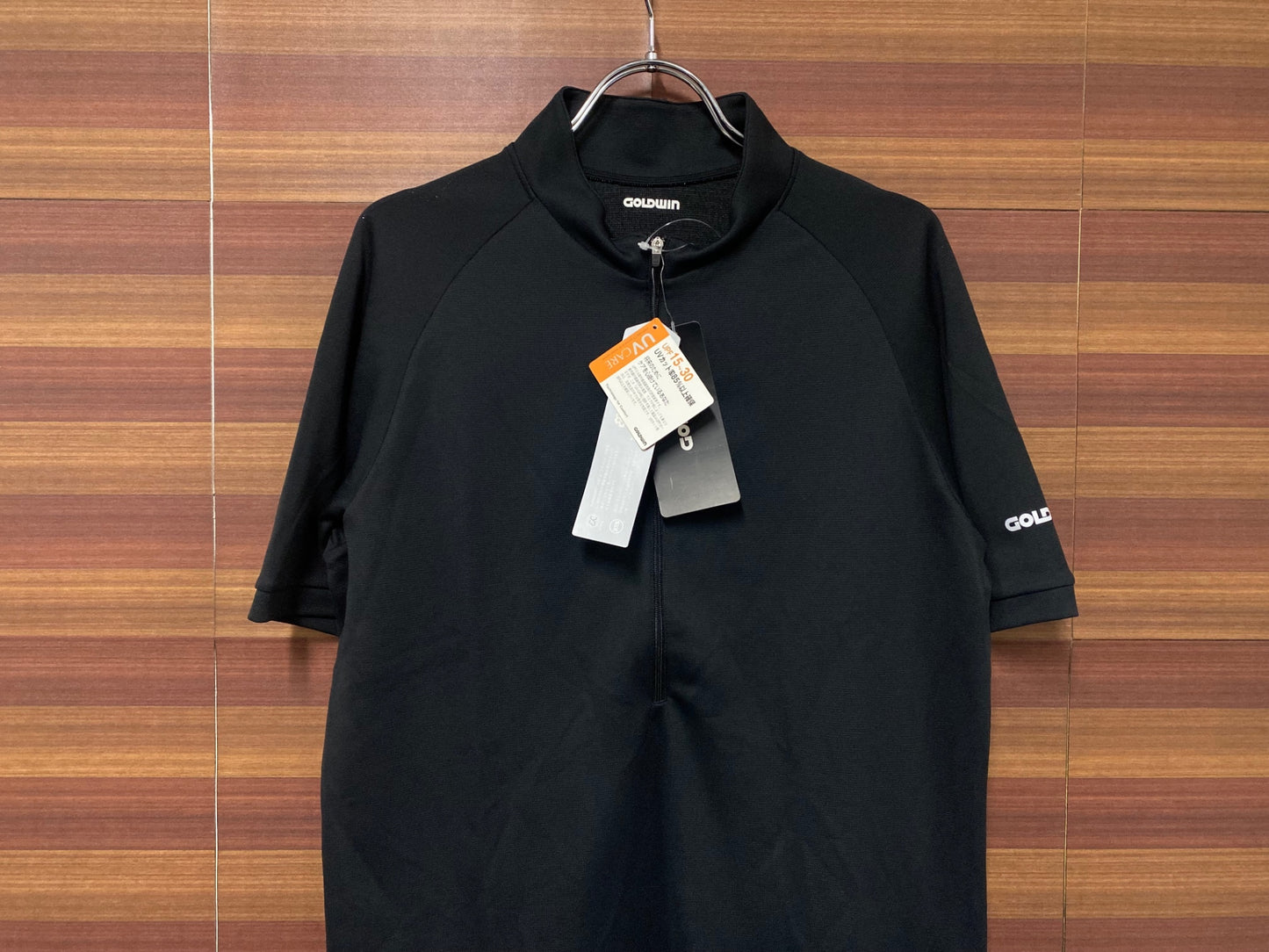 IQ187 ゴールドウィン GOLDWiN 半袖 サイクルジャージ 黒 XL ハーフジップ