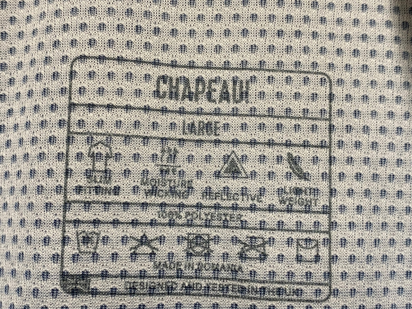 JA596 シャポー CHAPEAU! 半袖 サイクルジャージ 紺 L