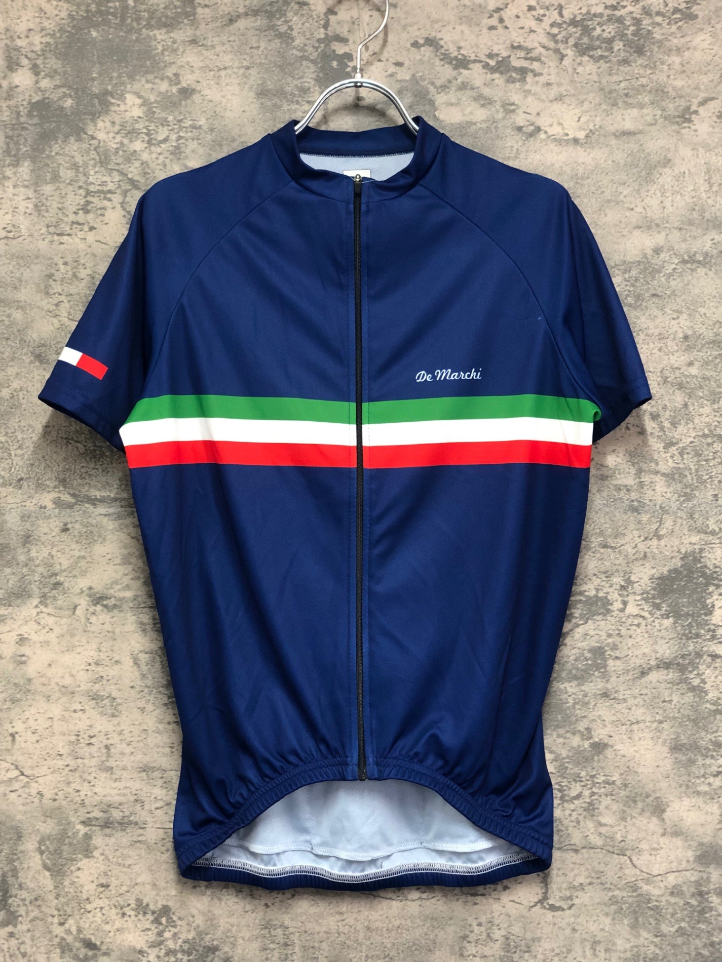 IW165 デマルキ De Marchi 半袖 サイクルジャージ 青 M
