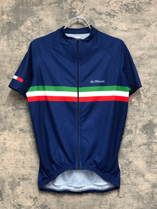 IW165 デマルキ De Marchi 半袖 サイクルジャージ 青 M