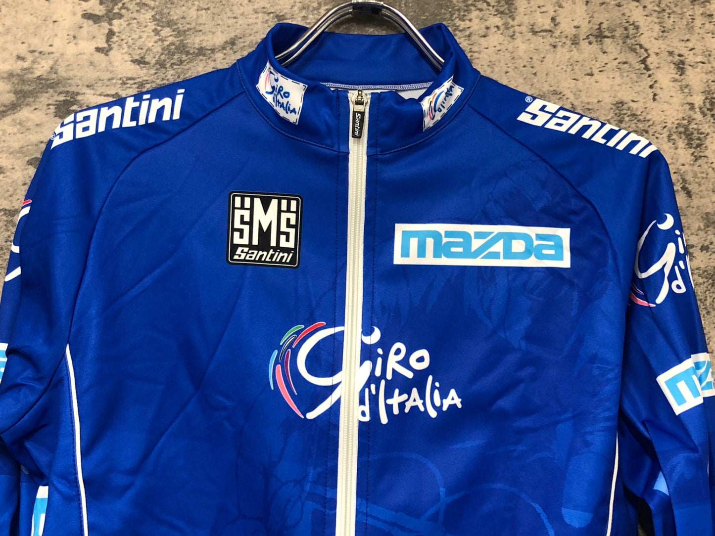 JD290 サンティーニ Santini 長袖 サイクルジャージ 青 XL 裏起毛 Giro d'Italia 未使用