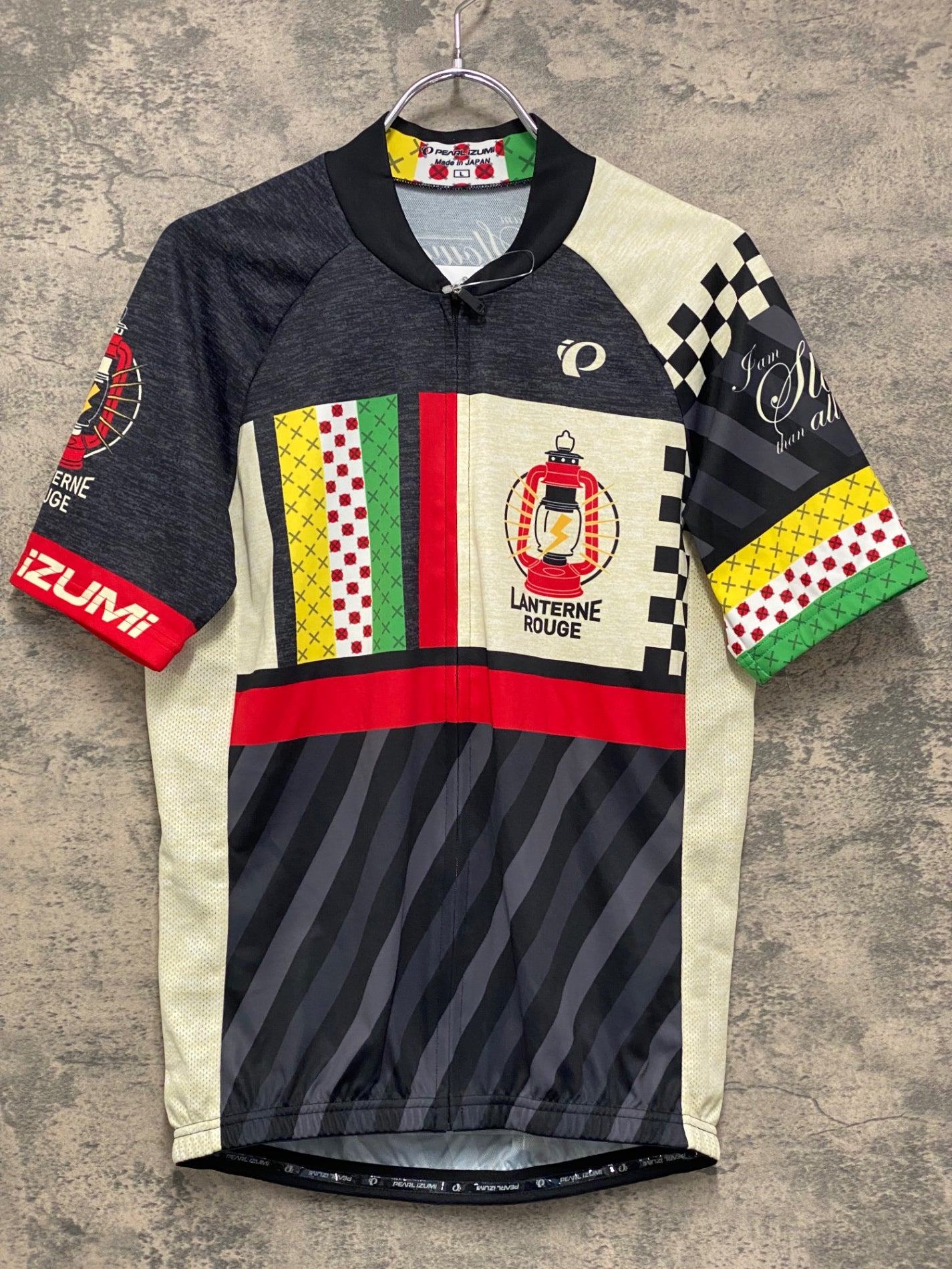 JA638 パールイズミ PEARL iZUMi 半袖 サイクルジャージ 黒 L LANTERNE ROUGE