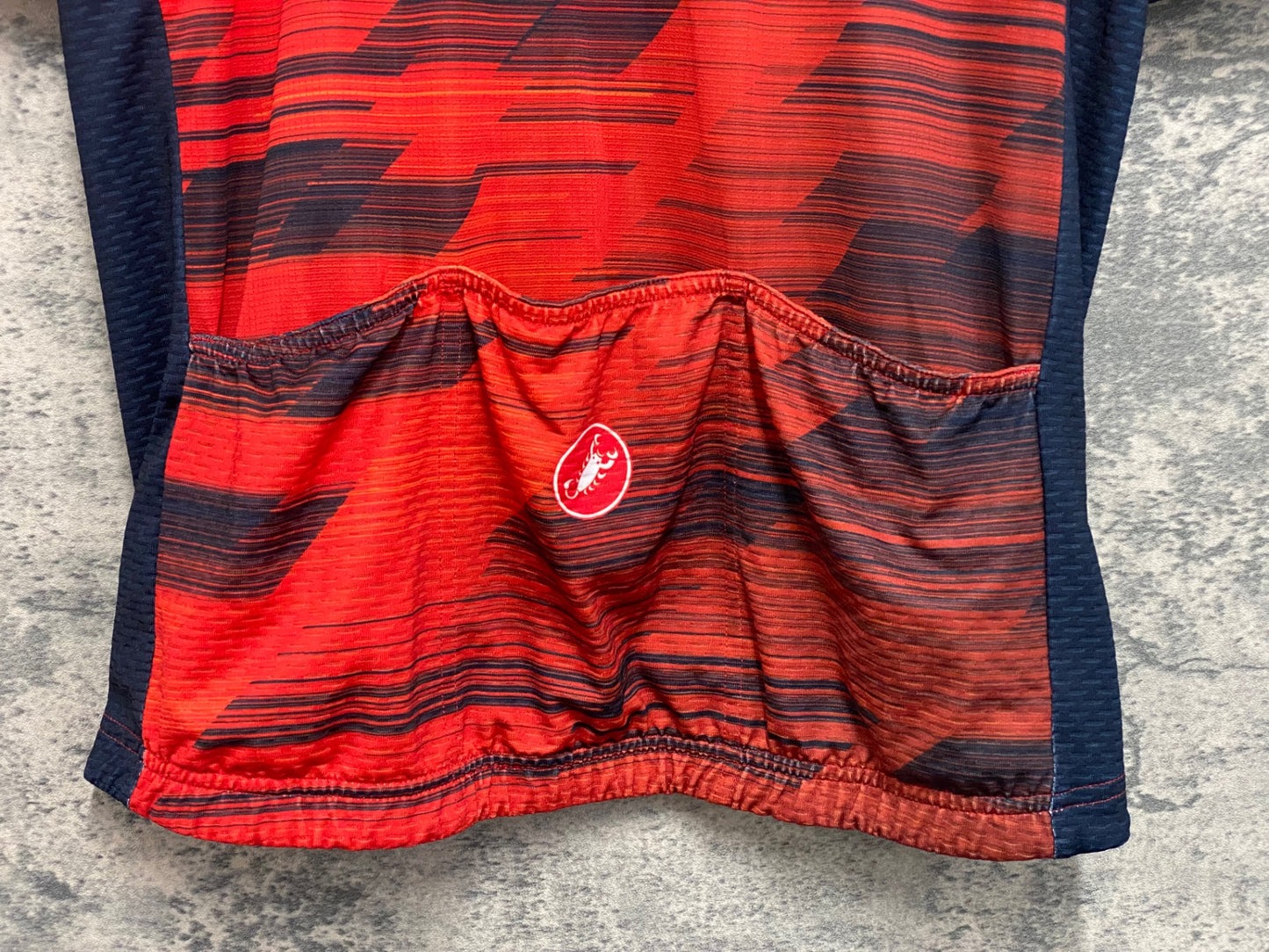 IZ056 カステリ CASTELLI 半袖 サイクルジャージ 赤 L