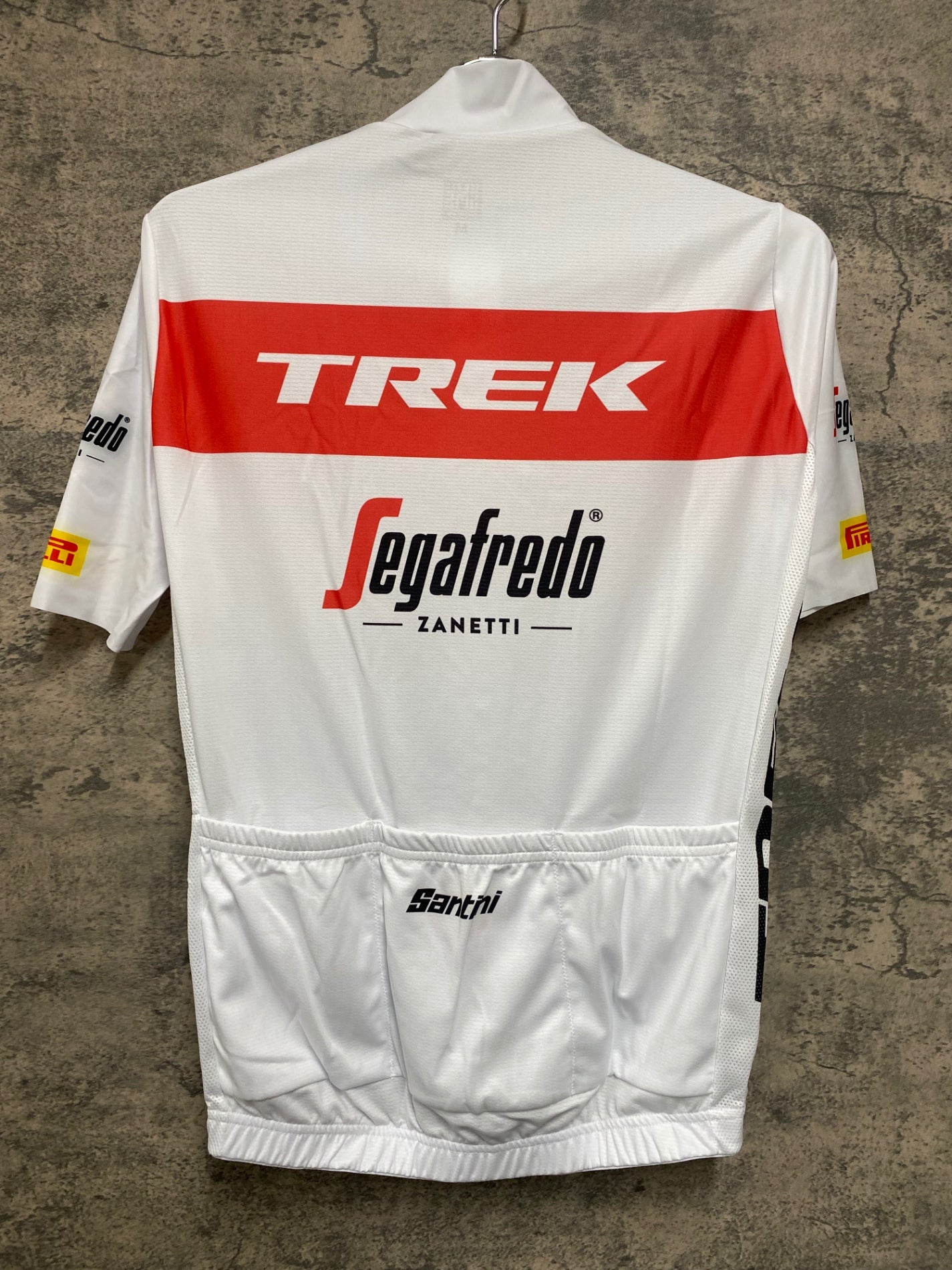 JD137 サンティーニ Santini 半袖サイクルジャージ 白 M TREK Segafredo 2022