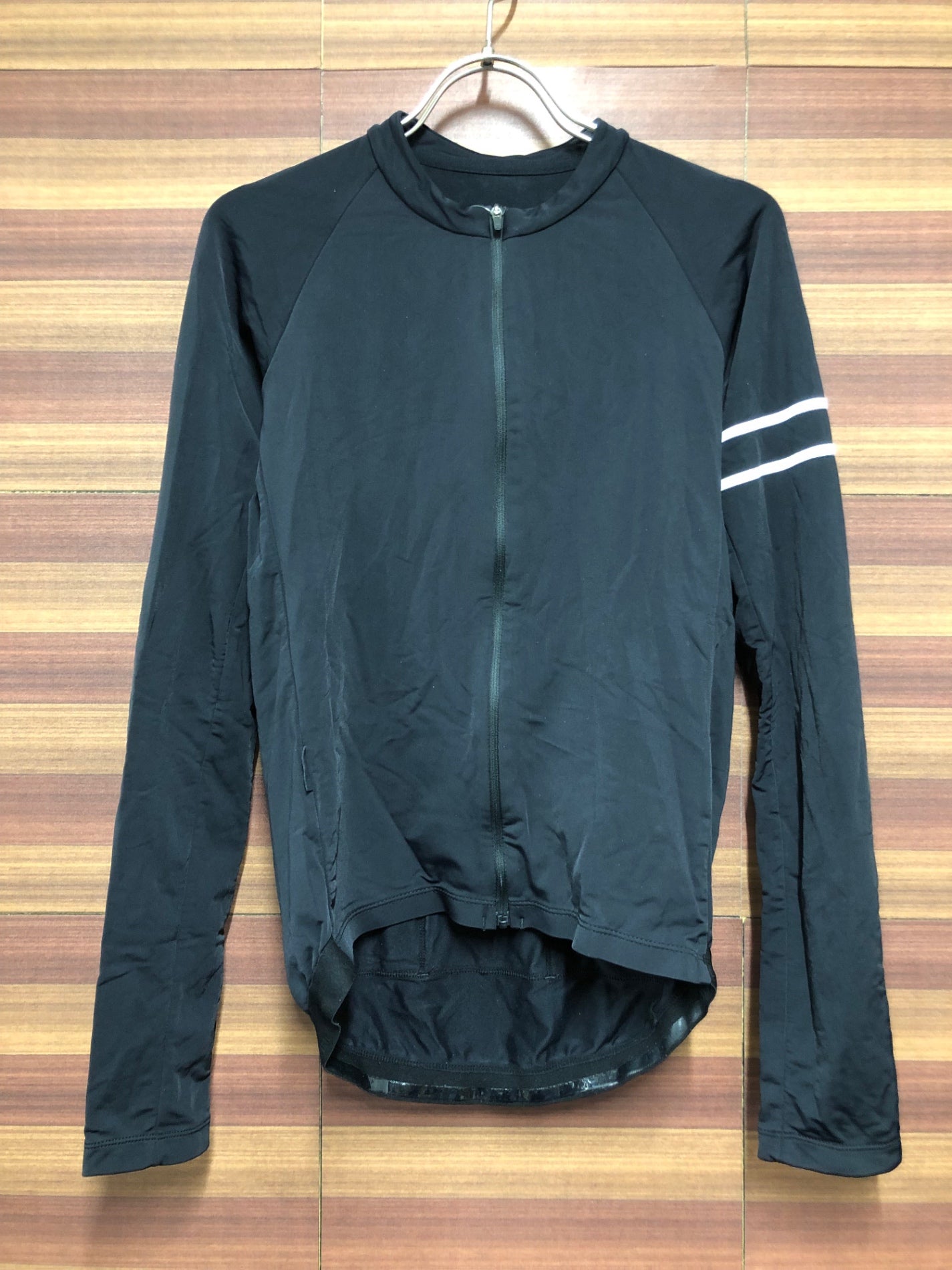 IO708 ヴァーテックス VERTEX 長袖 サイクルジャージ 黒 S 裏起毛