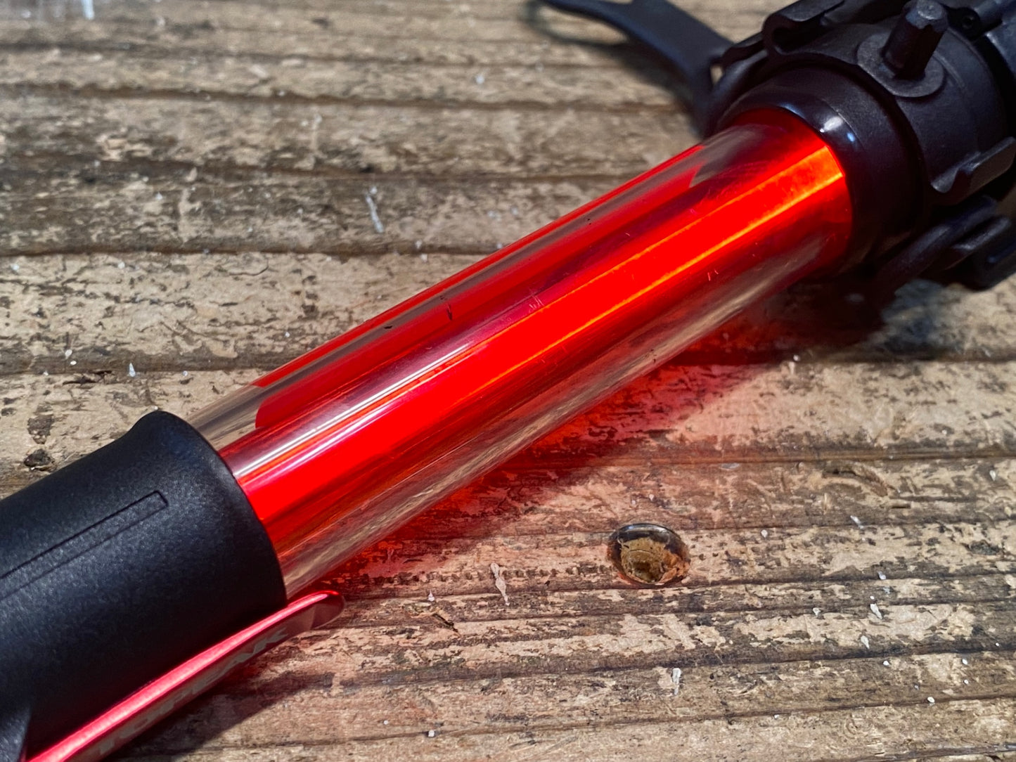 IY221 トピーク TOPEAK mini rocket iglow 携帯空気入れ テールライト 赤 黒 ※点灯確認済み