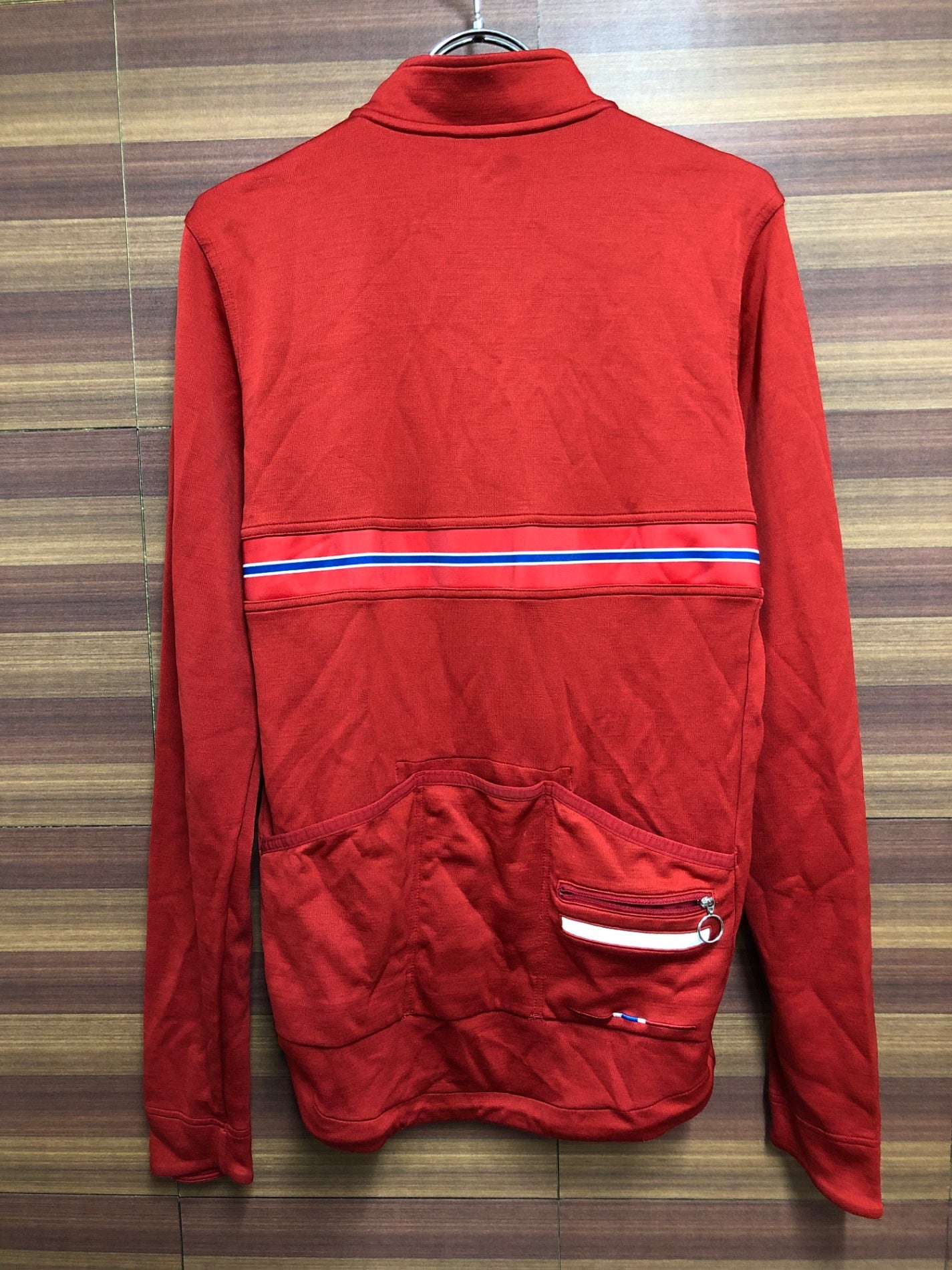 HR202 ラファ Rapha LONG SLEEVE COUNTRY JERSEY 長袖 赤 L ハーフジップ ※袖口に擦れあり