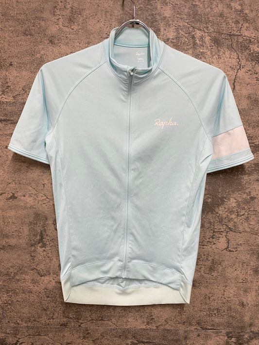 IZ733 ラファ Rapha CORE JERSEY 半袖サイクルジャージ 水色 S ほつれ