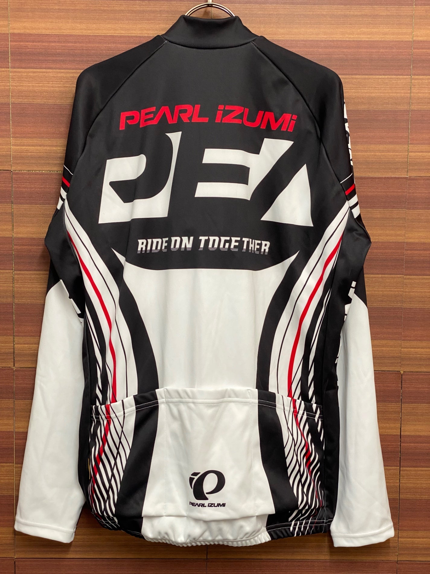 HR293 パールイズミ PEARL iZUMi 長袖 サイクルジャケット 黒 白 XL 裏起毛