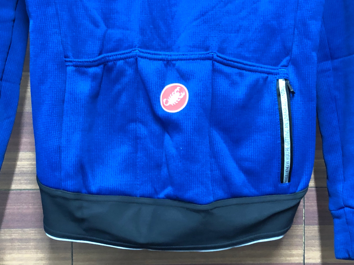 IR218 カステリ castelli 長袖サイクルジャージ 青 XS 裏起毛 POLARTEC レディース