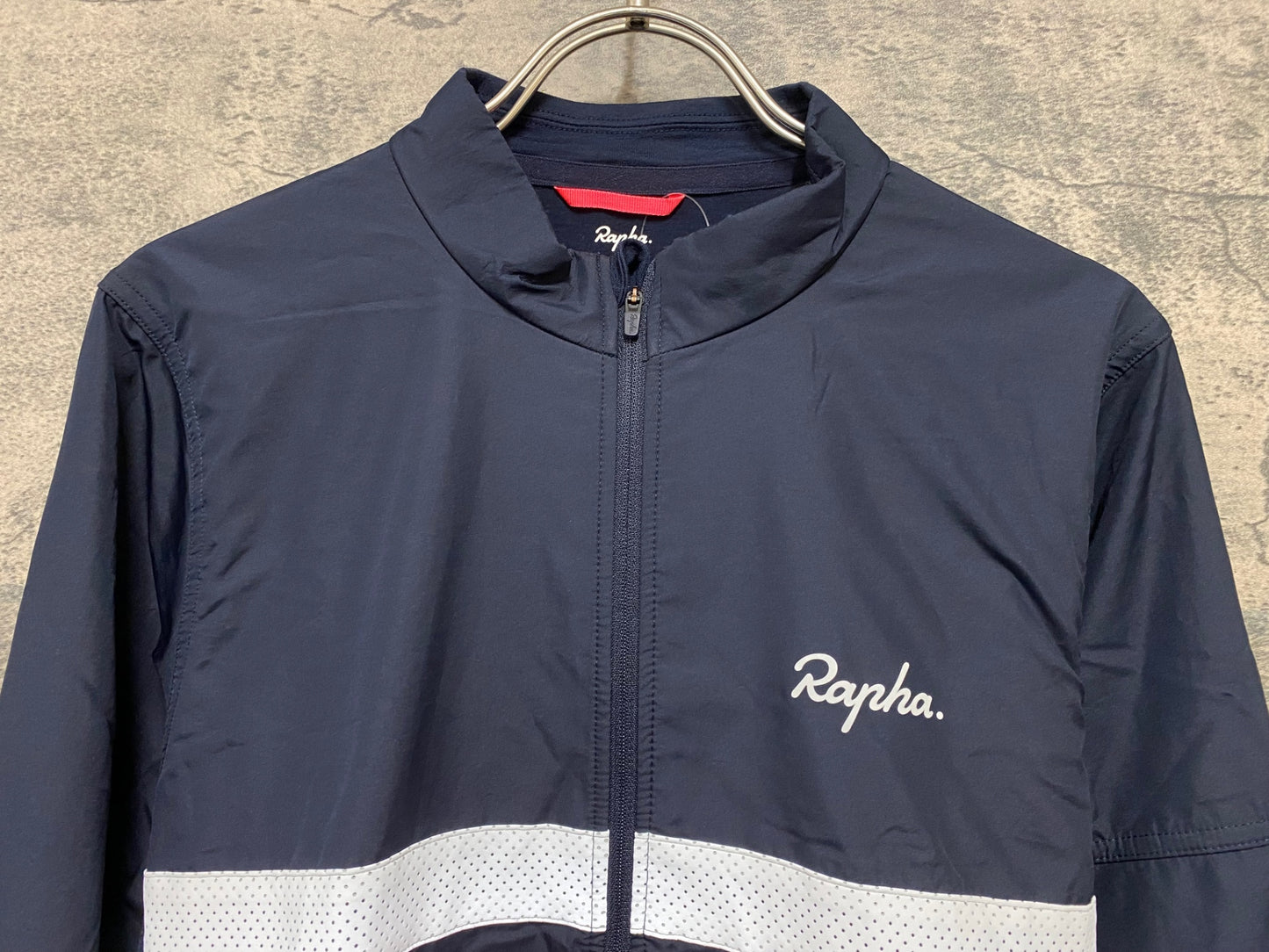 JB042 ラファ Rapha BREVET LONG SLEEVE WINDBLOCK JERSEY 長袖 サイクルジャージ 紺 L