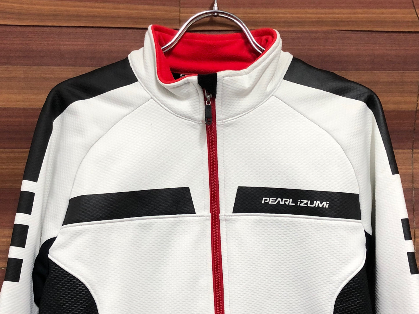 IS297 パールイズミ PEARL iZUMi 長袖 サイクルジャケット 白 黒 L 裏起毛
