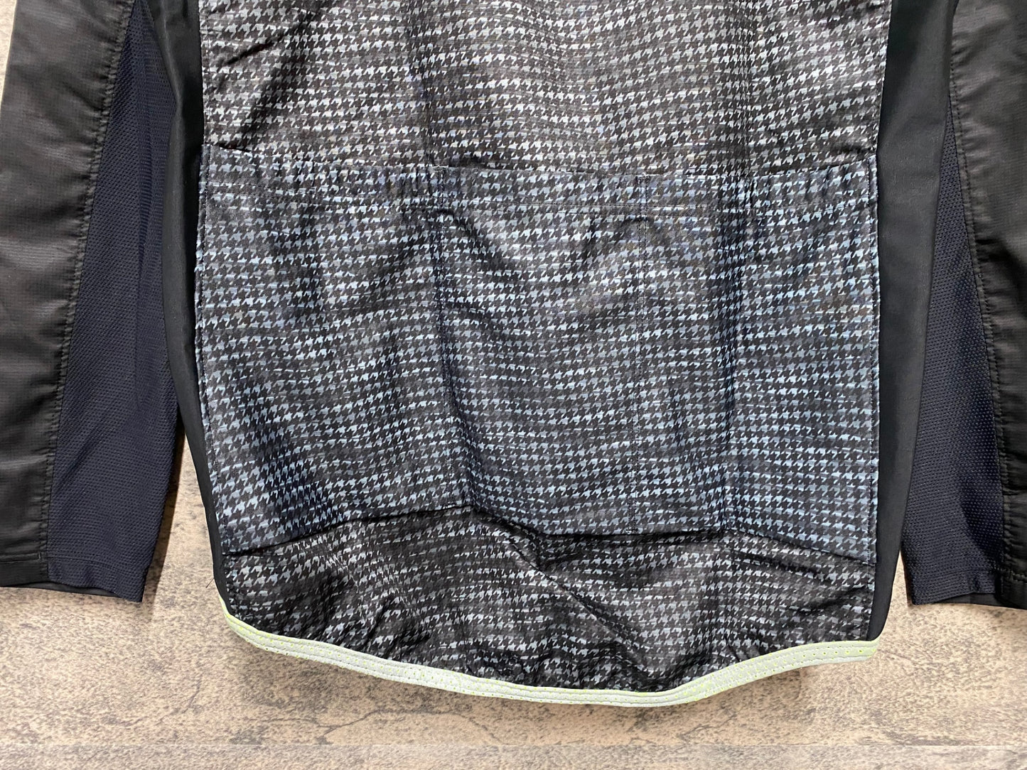 JB063 リオンドカペルミュール Lion de KAPELMUUR 長袖 ウィンドブレーカー 黒 S 千鳥格子