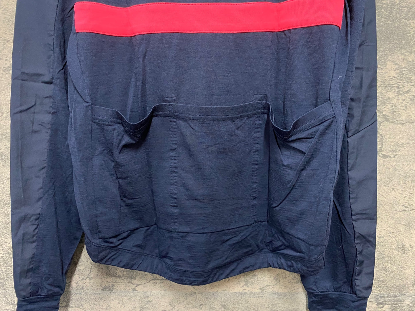 JB042 ラファ Rapha BREVET LONG SLEEVE WINDBLOCK JERSEY 長袖 サイクルジャージ 紺 L