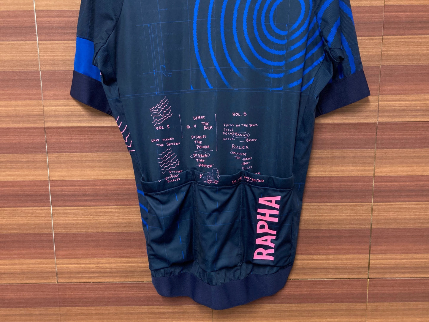 IS669 ラファ RAPHA EF PRO TEAM TRAINING JERSEY 半袖 サイクルウェア 紺 ピンク M