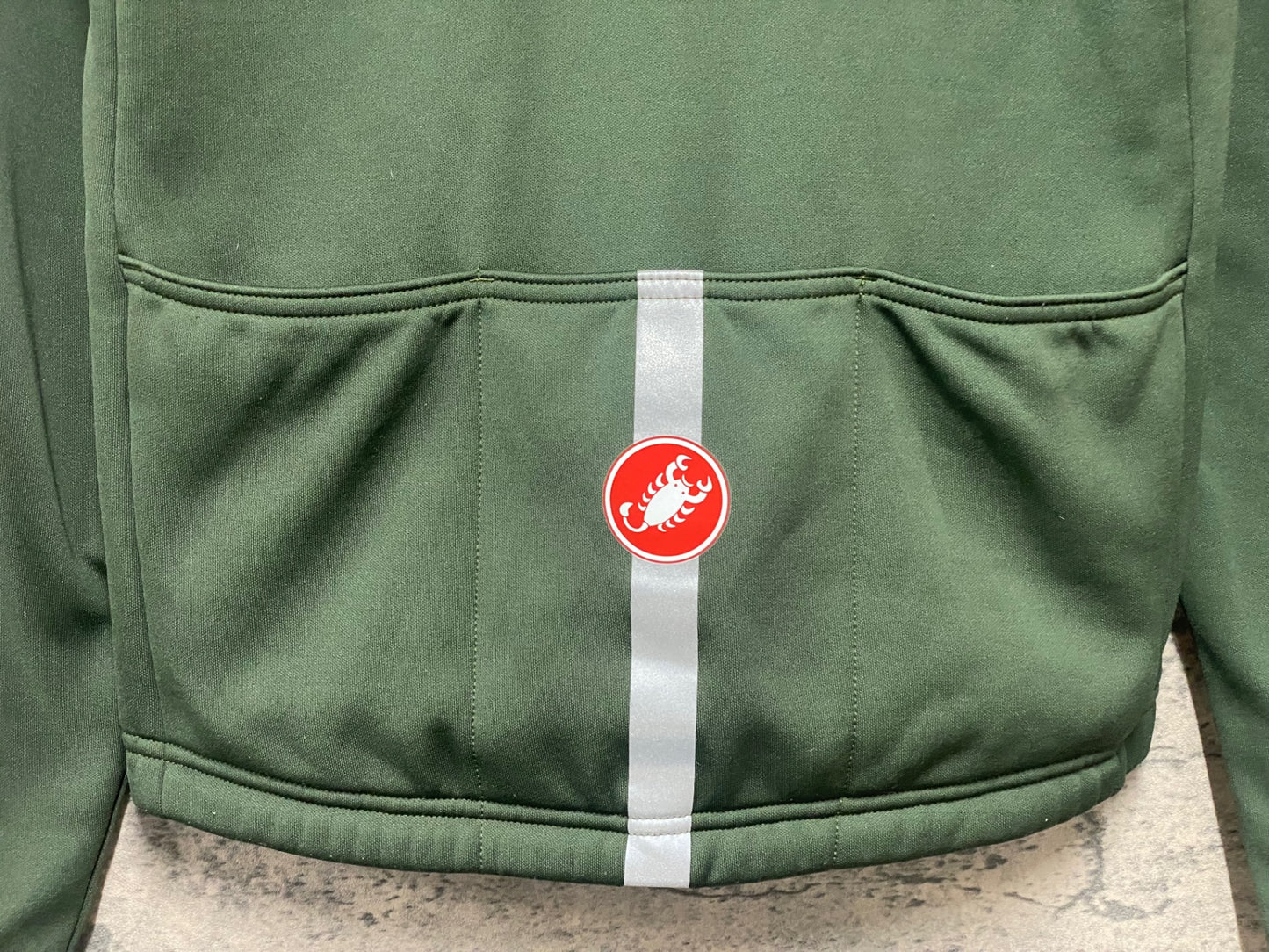 IZ240 カステリ CASTELLI 長袖 サイクルジャージ カーキ XS 裏起毛