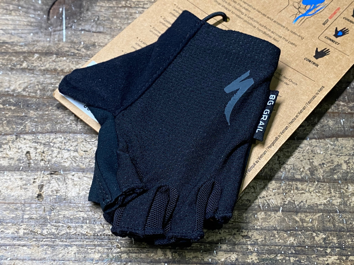 HI270 スペシャライズド SPECIALIZED BG GRAIL WMN 指切 サイクル グローブ 黒 XS