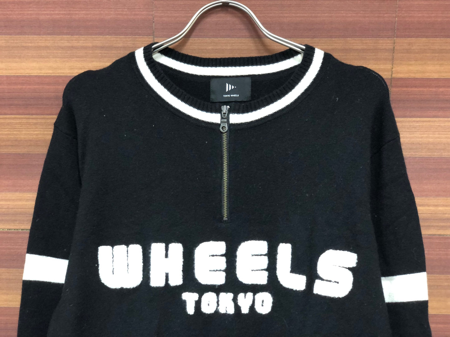IQ344 トーキョーウィールズ TOKYO WHEELS 長袖 ニット M 白黒